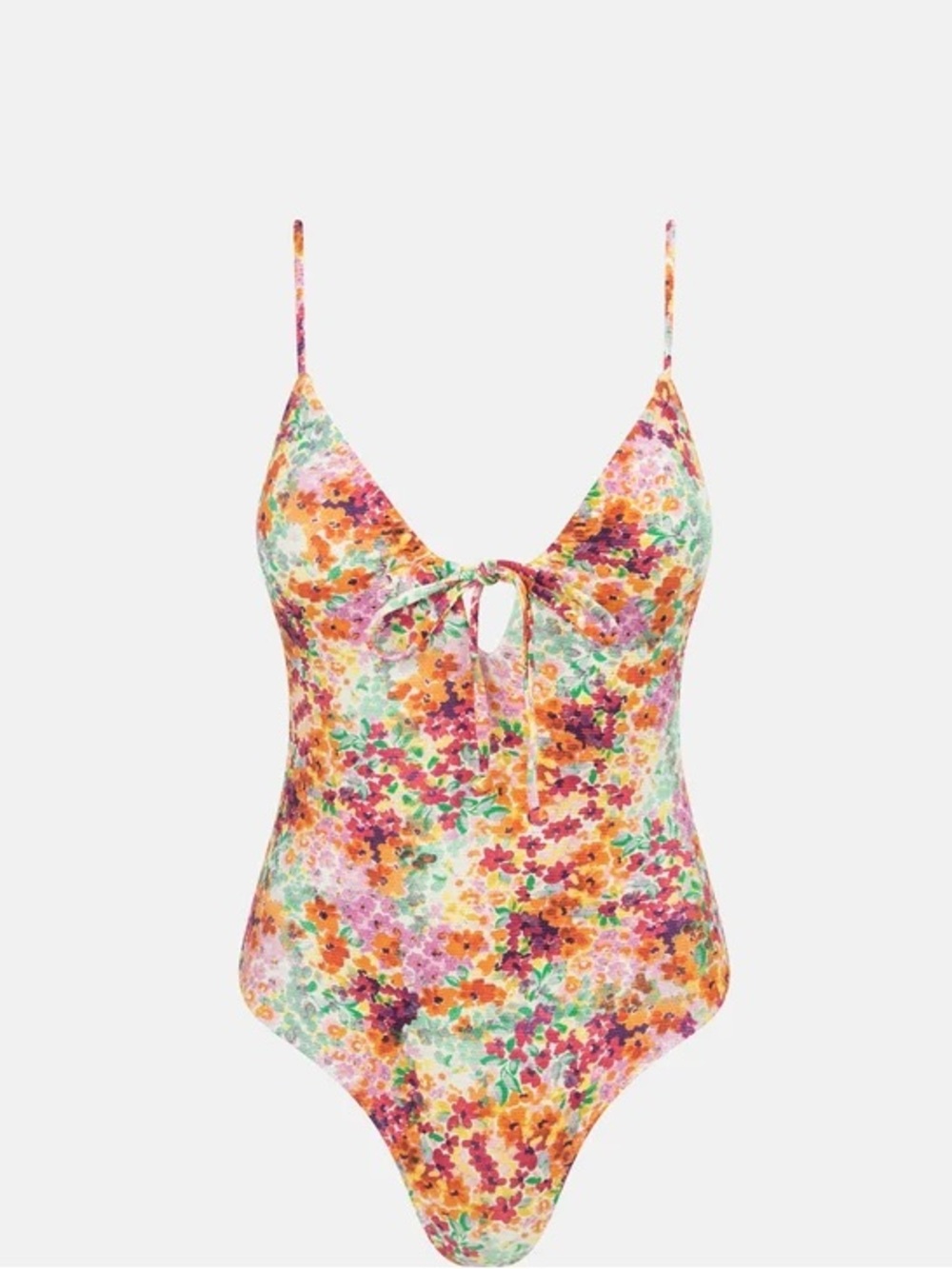NWT Free People Rhythm Sierra Floral Ruffle One-Piece Swimsuit